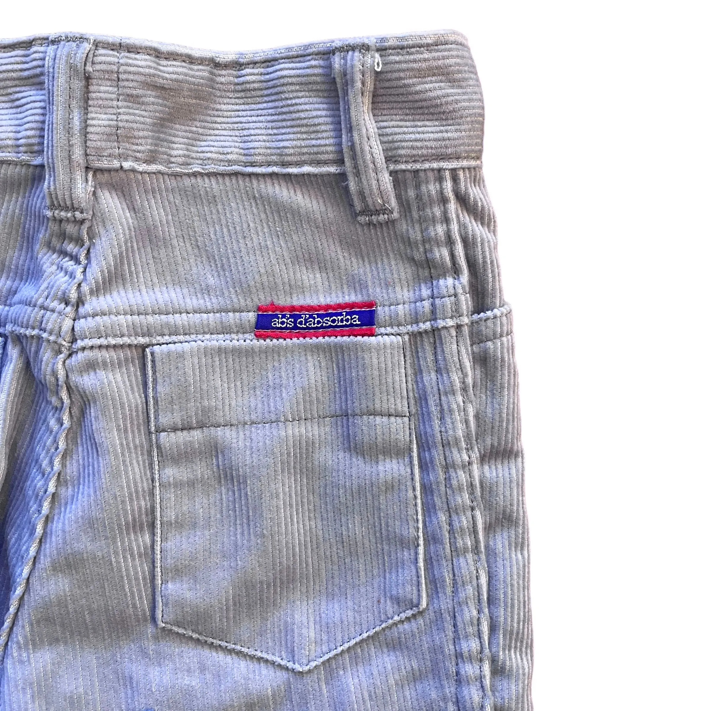 1970s Grey Corduroy Trousers /  18-24M