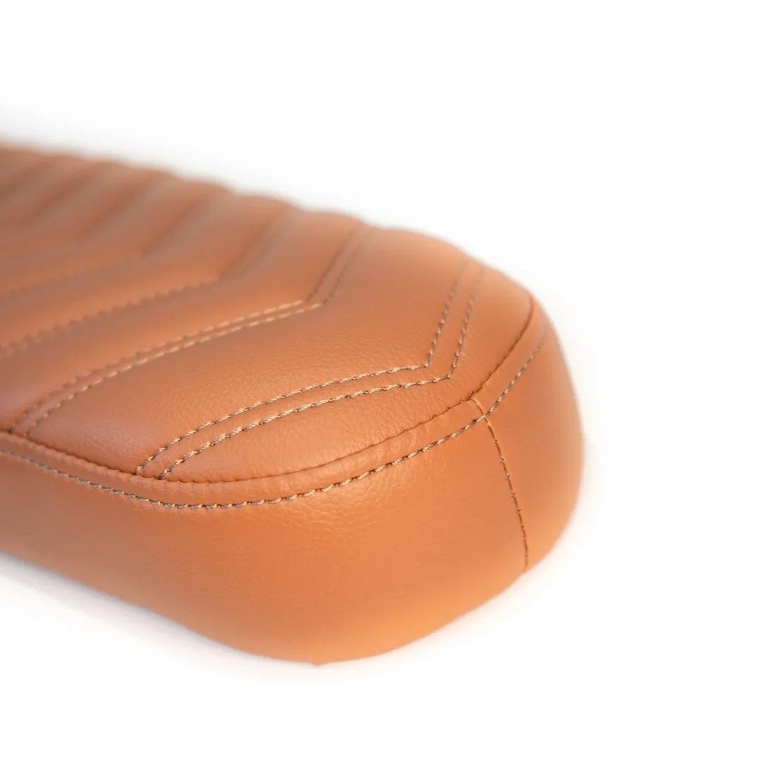 2-Up Caramel V-Stitch Seat