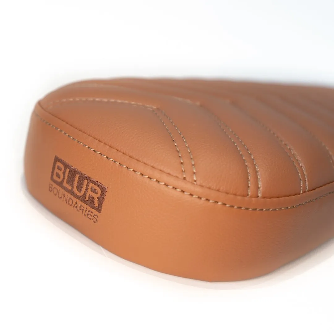 2-Up Caramel V-Stitch Seat