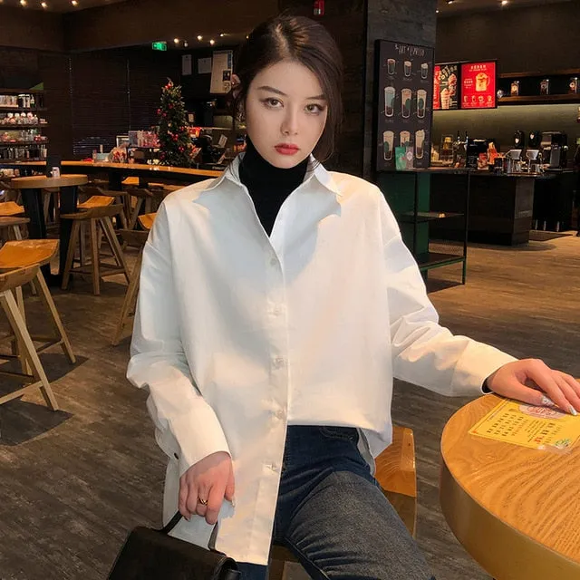 2021 Women's  New!!! Fashion Korean Casual Long Sleeve Loose Shirts Sizes S - XL