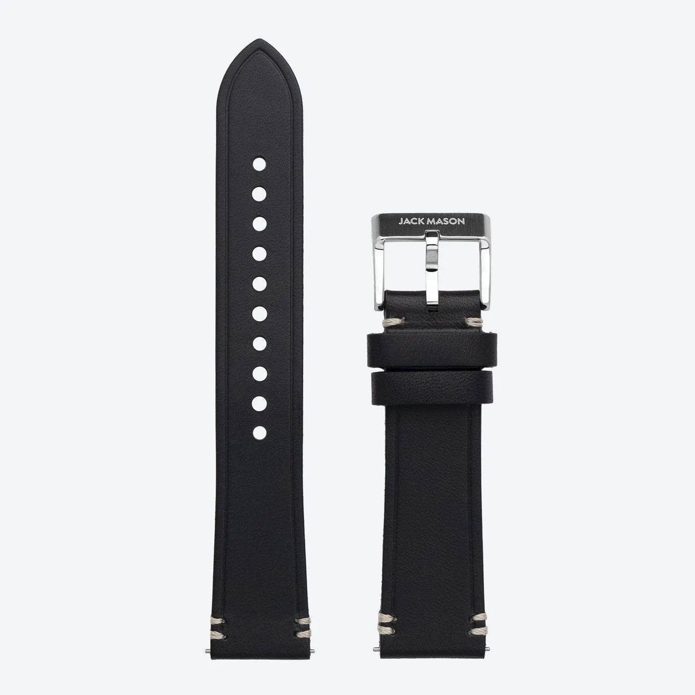 20mm Black Leather Strap