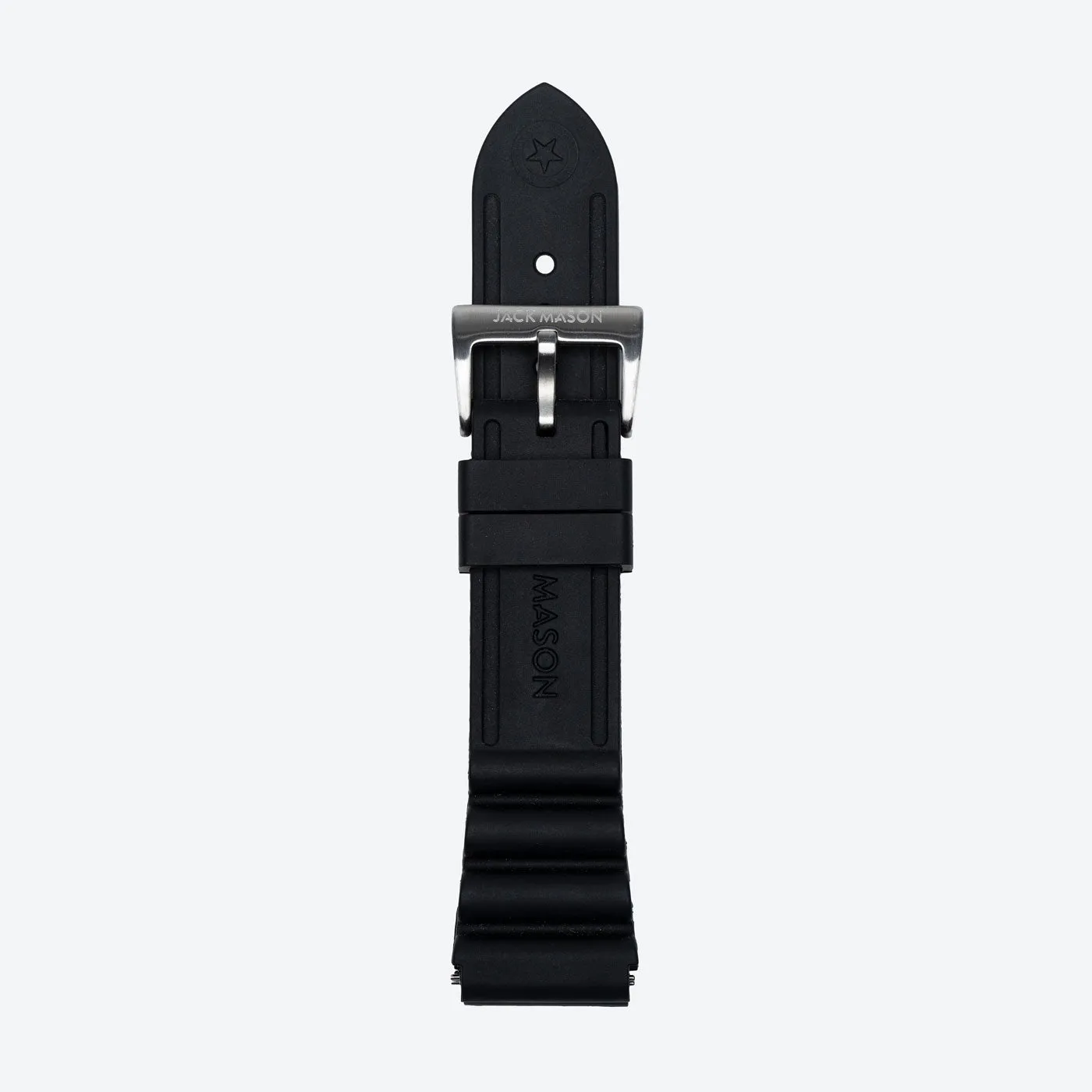 22mm Black Rubber strap