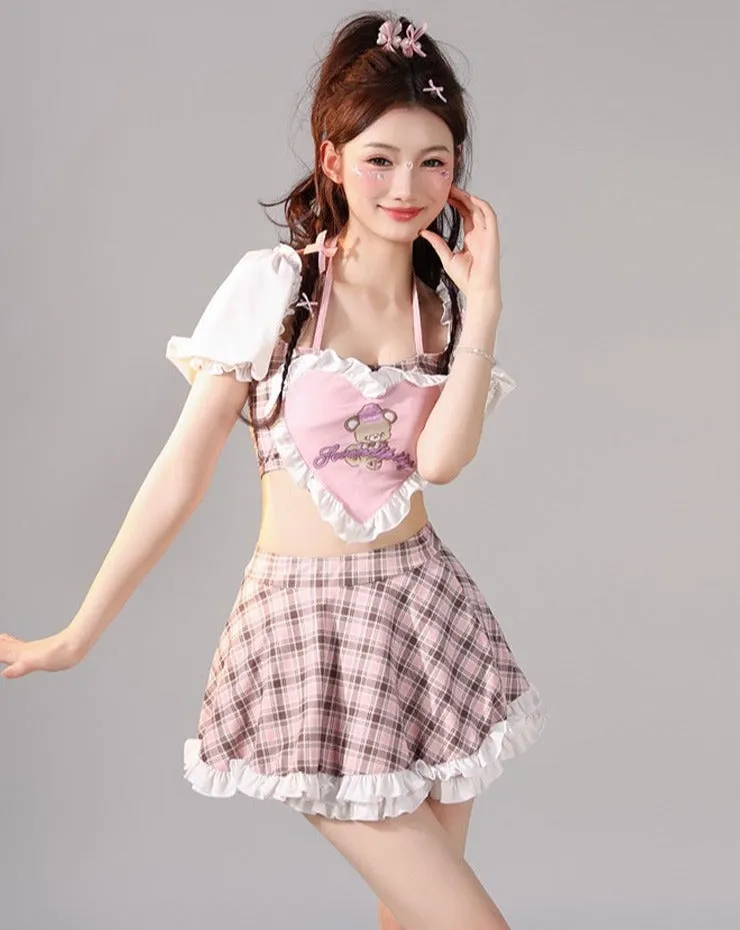 3-Piece Kawaii Princess Swimsuit Set