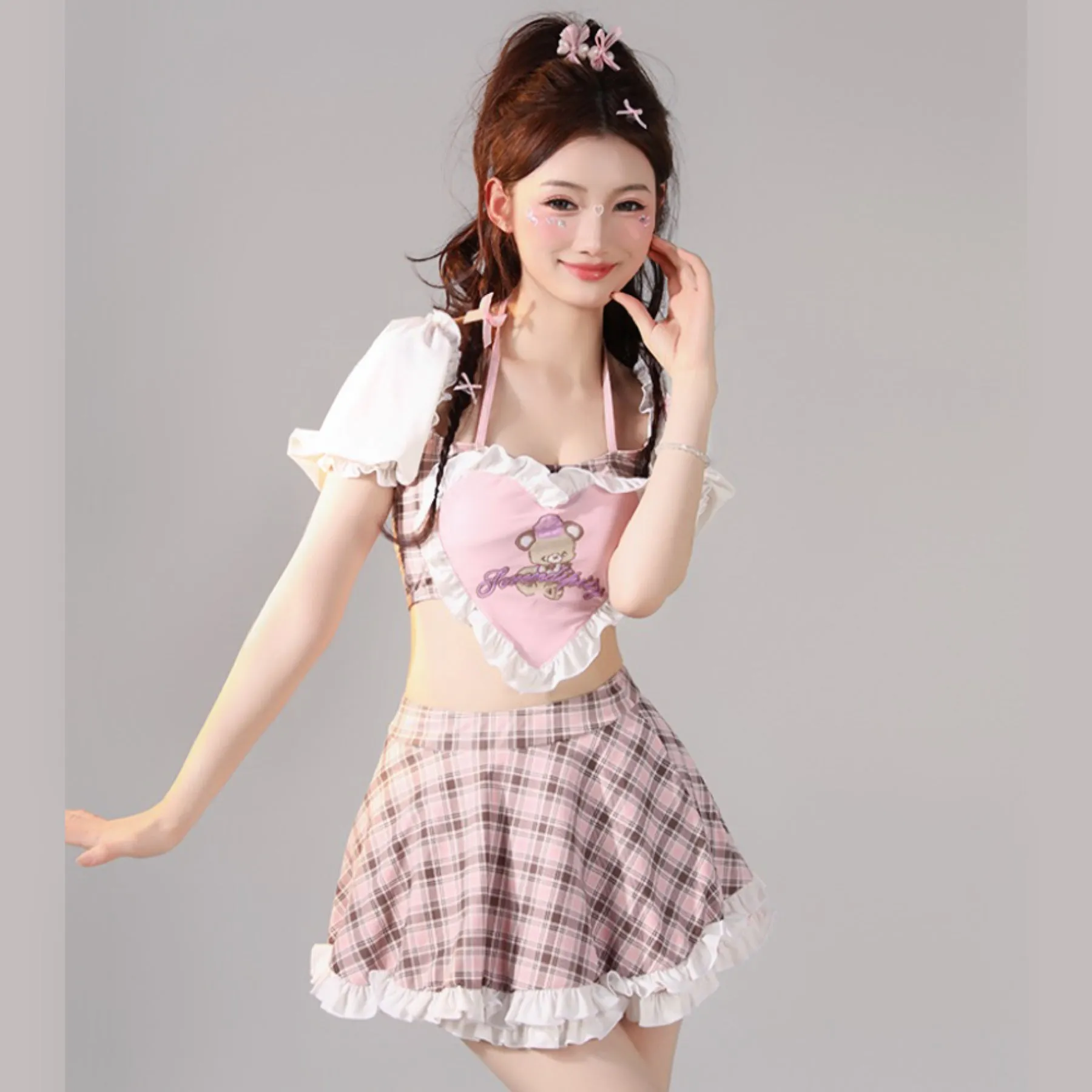 3-Piece Kawaii Princess Swimsuit Set