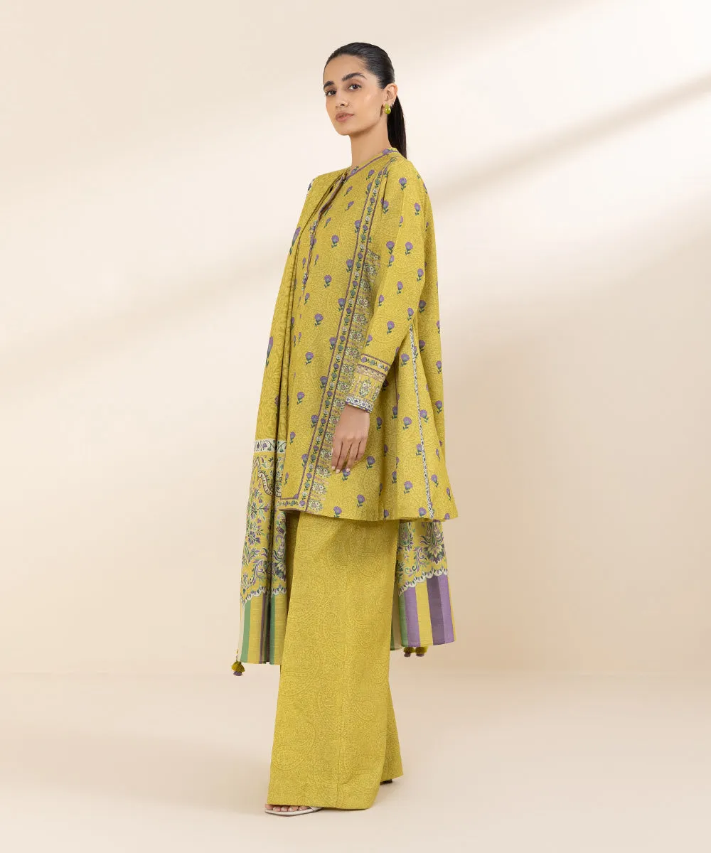 3 Piece - Printed Light Khaddar Suit