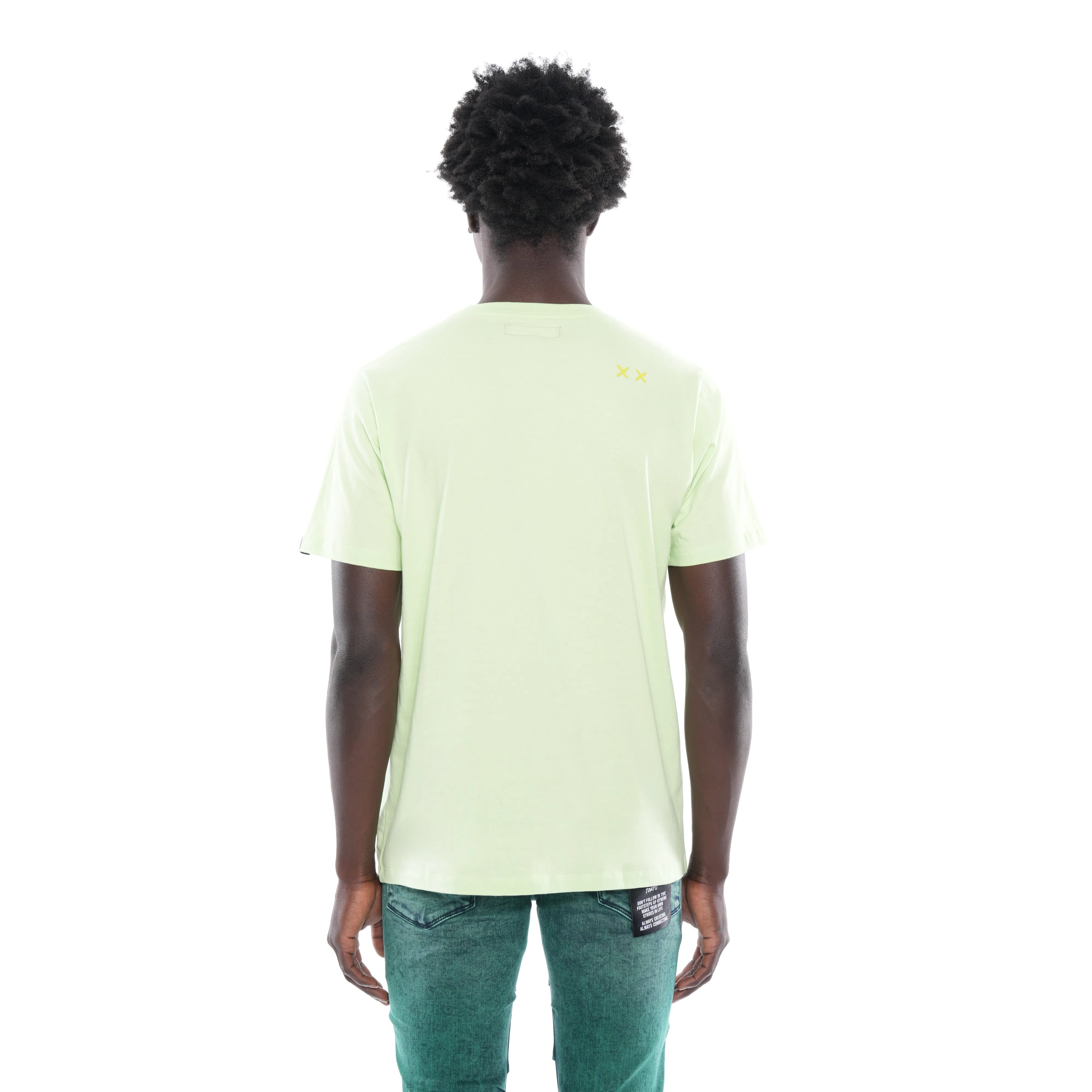 3D CLEAN SHIMUCHAN LOGO  SHORT SLEEVE CREW NECK TEE IN PATINA GREEN