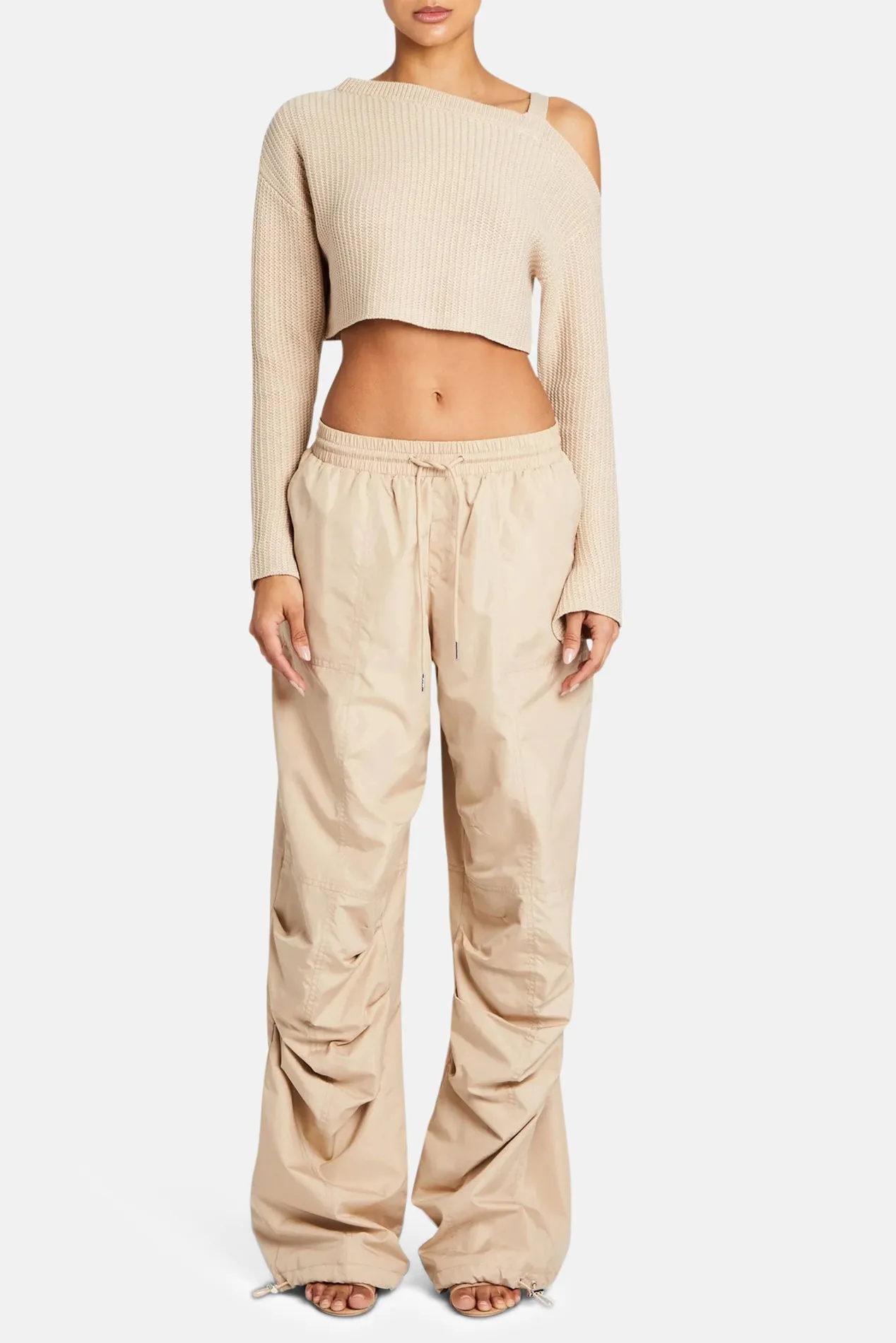 Adelia Ruched Cargo Pant Oxford