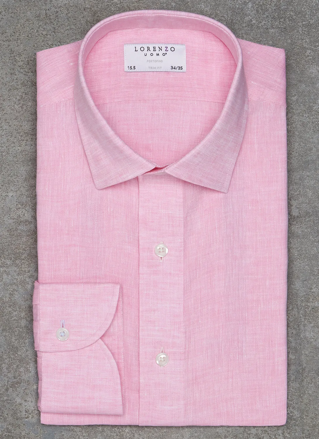 Alexander in Pink Linen Shirt