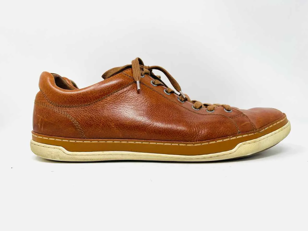 Allen Edmonds Size 13 Cognac Lace-Up Leather Men's Sneakers- Men's