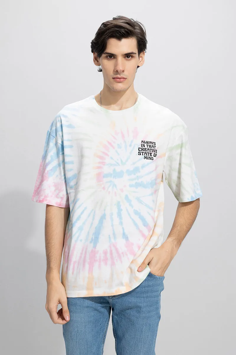 Always in That Creative Tie Dye Oversized T-Shirt