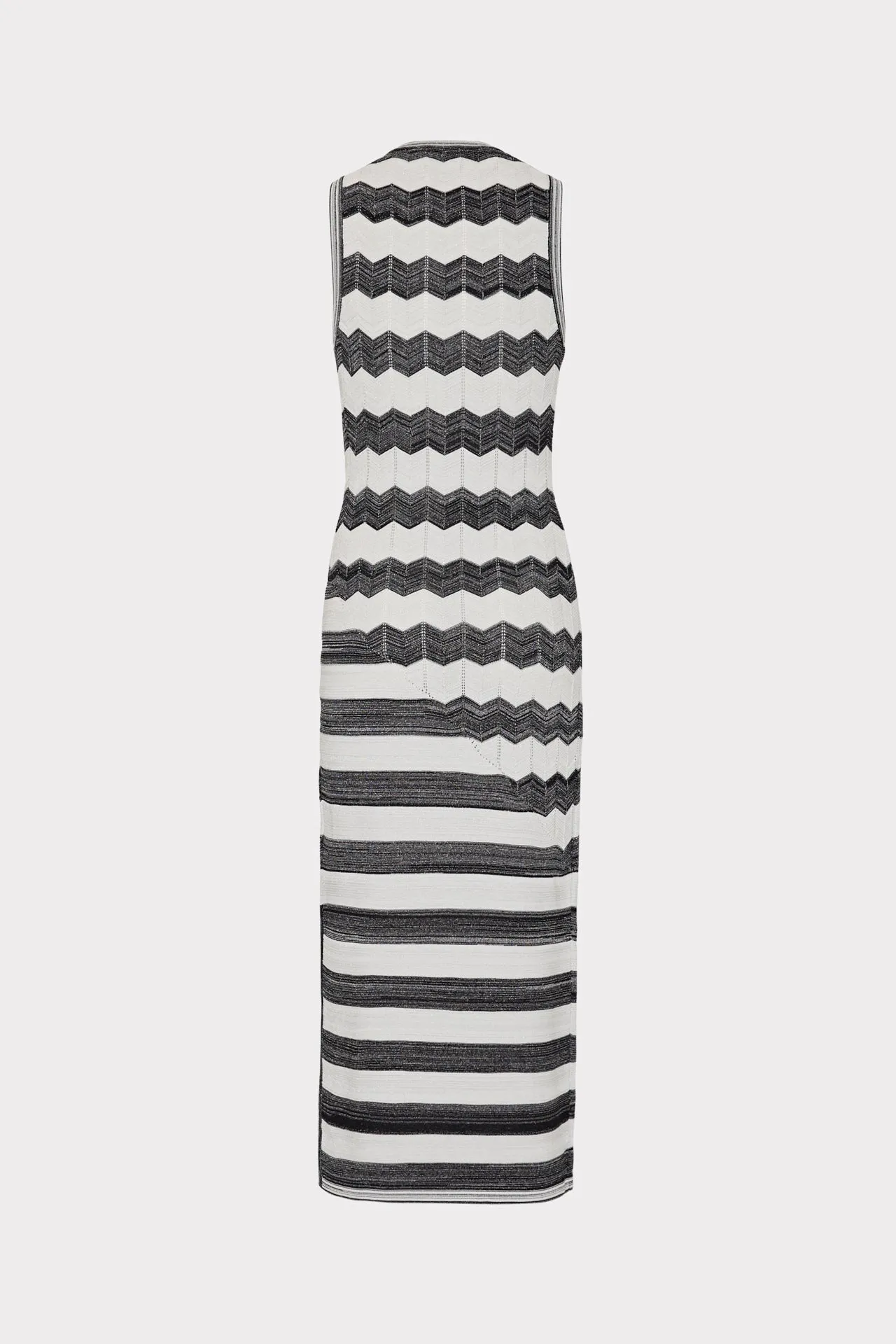 Asymetrical Zig Zag Midi Dress