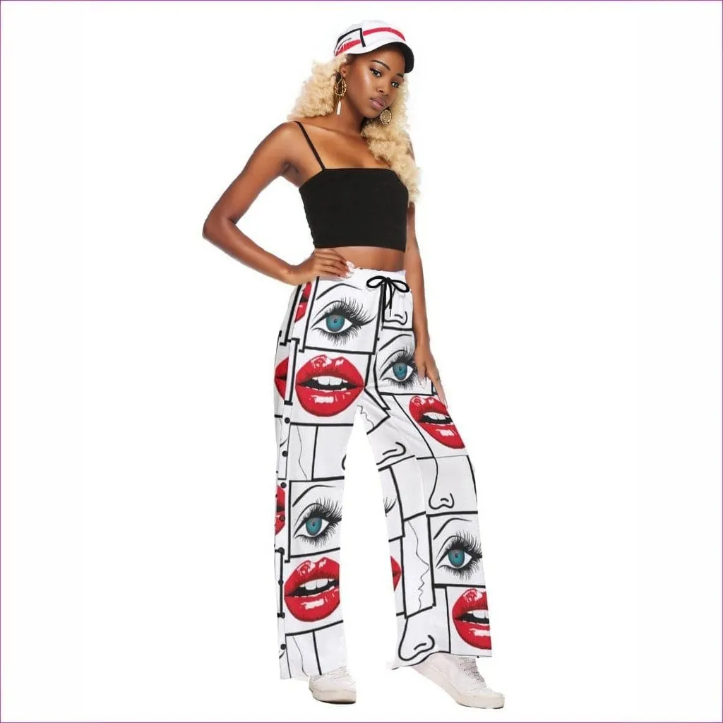 Attributes Womens Side Slit Snap Button Trousers