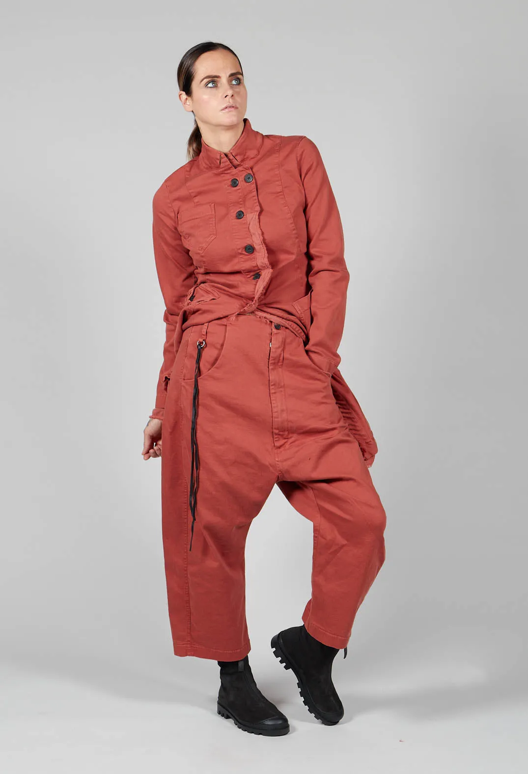 Balloon Fit Trousers in Picante