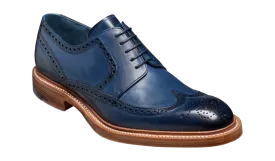 Barker Bailey Classic wing tip Derby - Navy Hand Painted