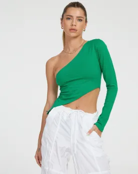 Baylee Crop Top in Bush Green