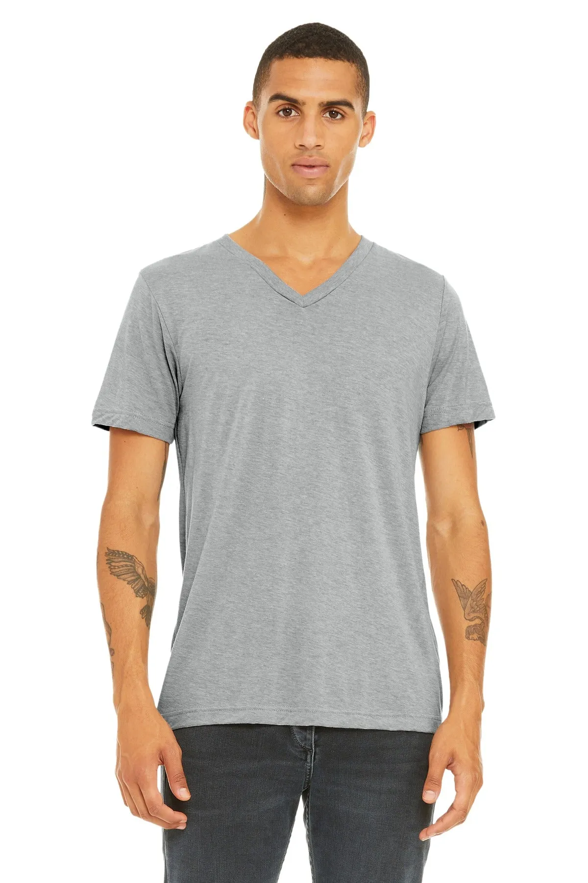 BELLA CANVAS Unisex Triblend Short Sleeve V-Neck Te. BC3415