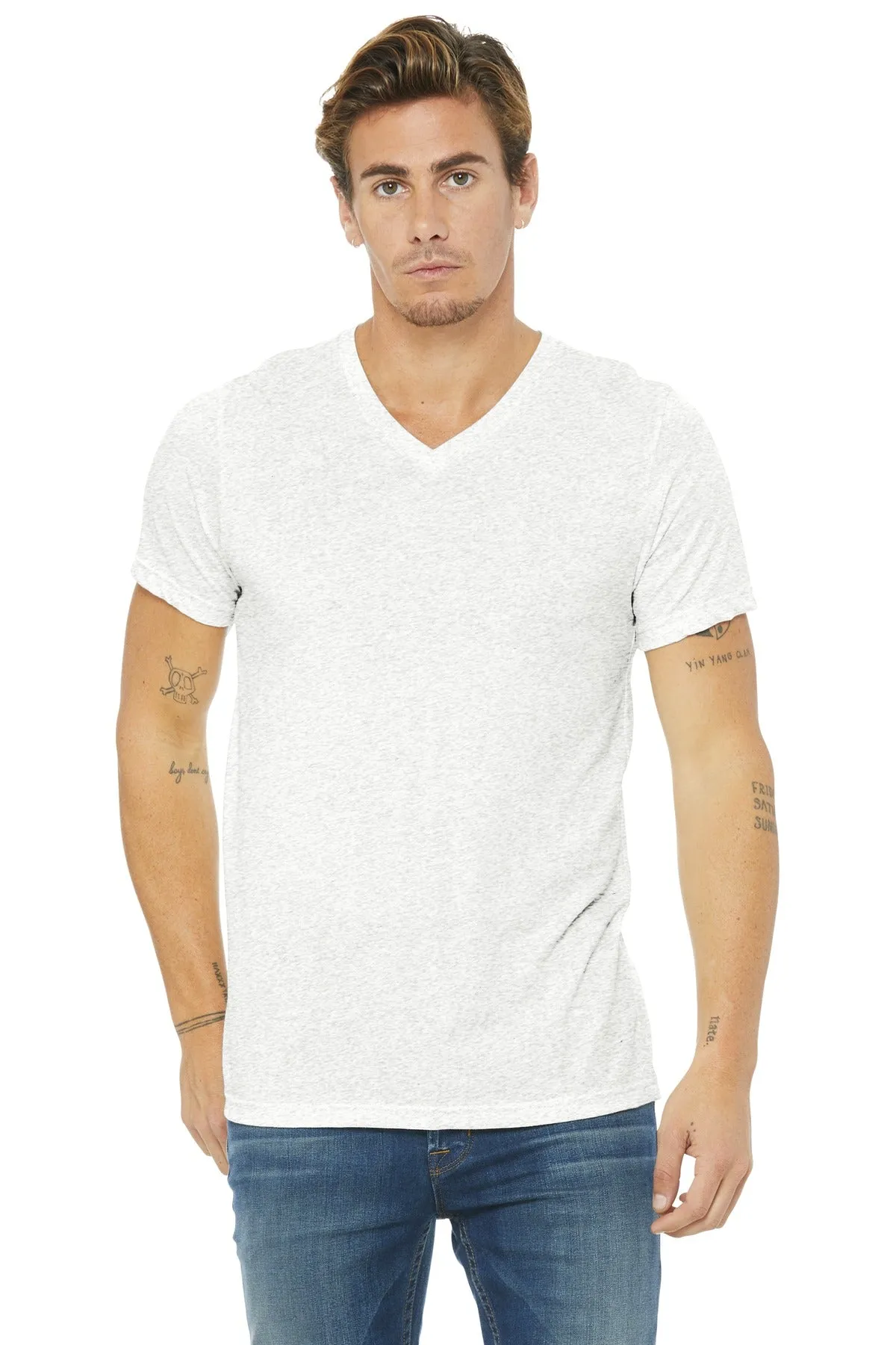 BELLA CANVAS Unisex Triblend Short Sleeve V-Neck Te. BC3415