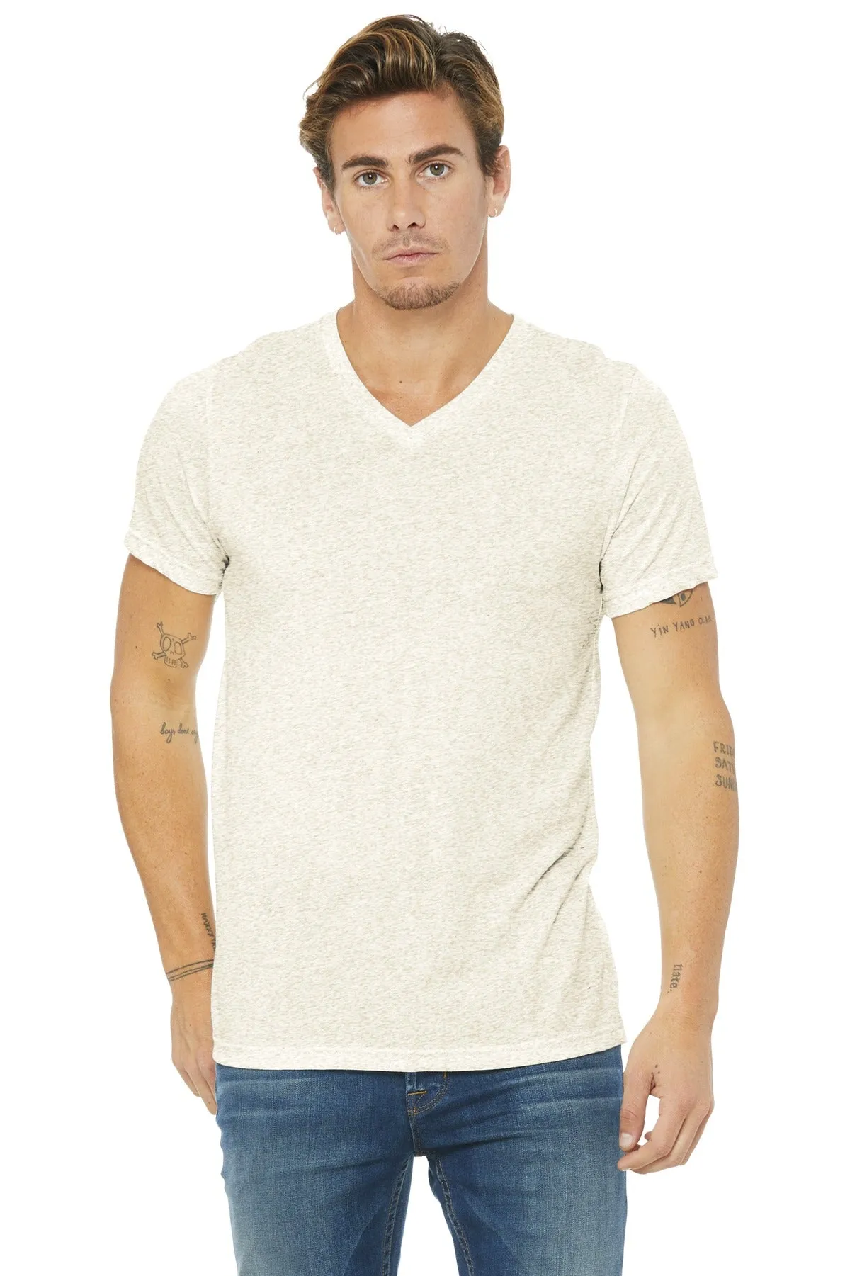 BELLA CANVAS Unisex Triblend Short Sleeve V-Neck Te. BC3415