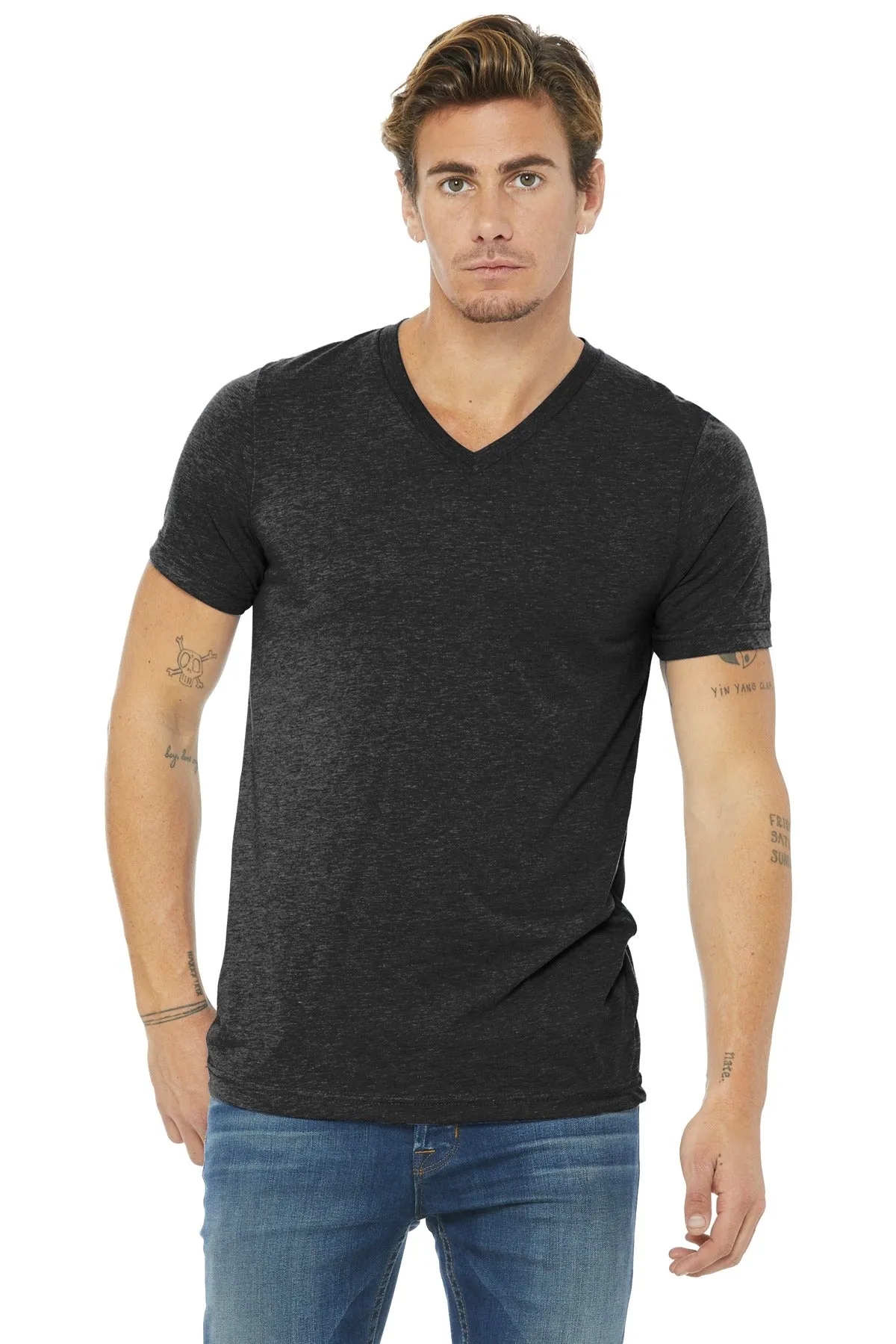 BELLA CANVAS Unisex Triblend Short Sleeve V-Neck Te. BC3415