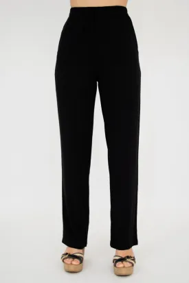 Bella Pant, Black, Linen Bamboo