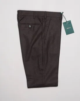 Mens Berwich Morello VBC Brown Flannel Trousers - Stylish and Comfortable