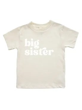 Big Sister Shirt for Girls - Natural