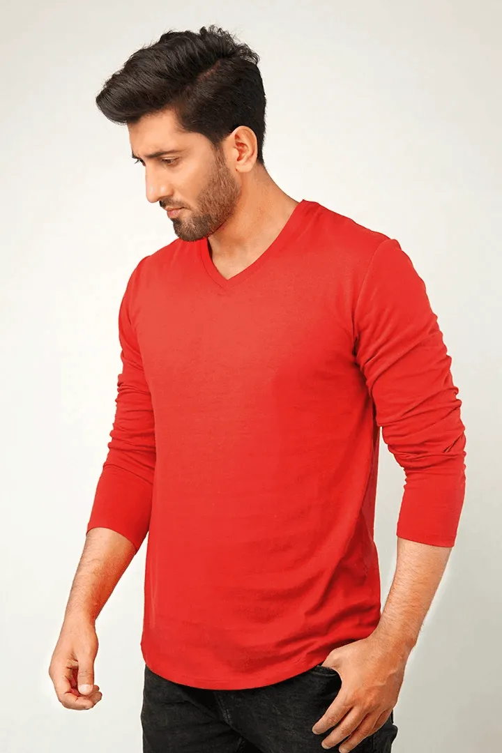 Blood V-Neck Full Sleeve T-Shirt