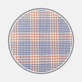 Blue and Red Multi Check Silverline Cotton Fabric