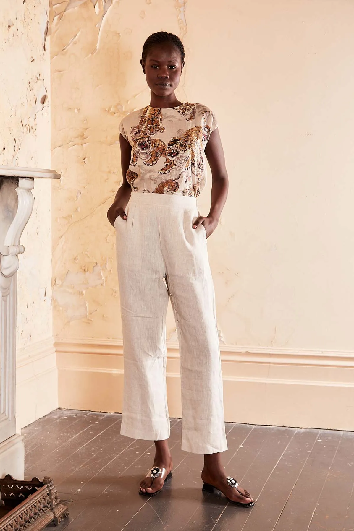 Boheme Trousers Natural in Luxe Linen