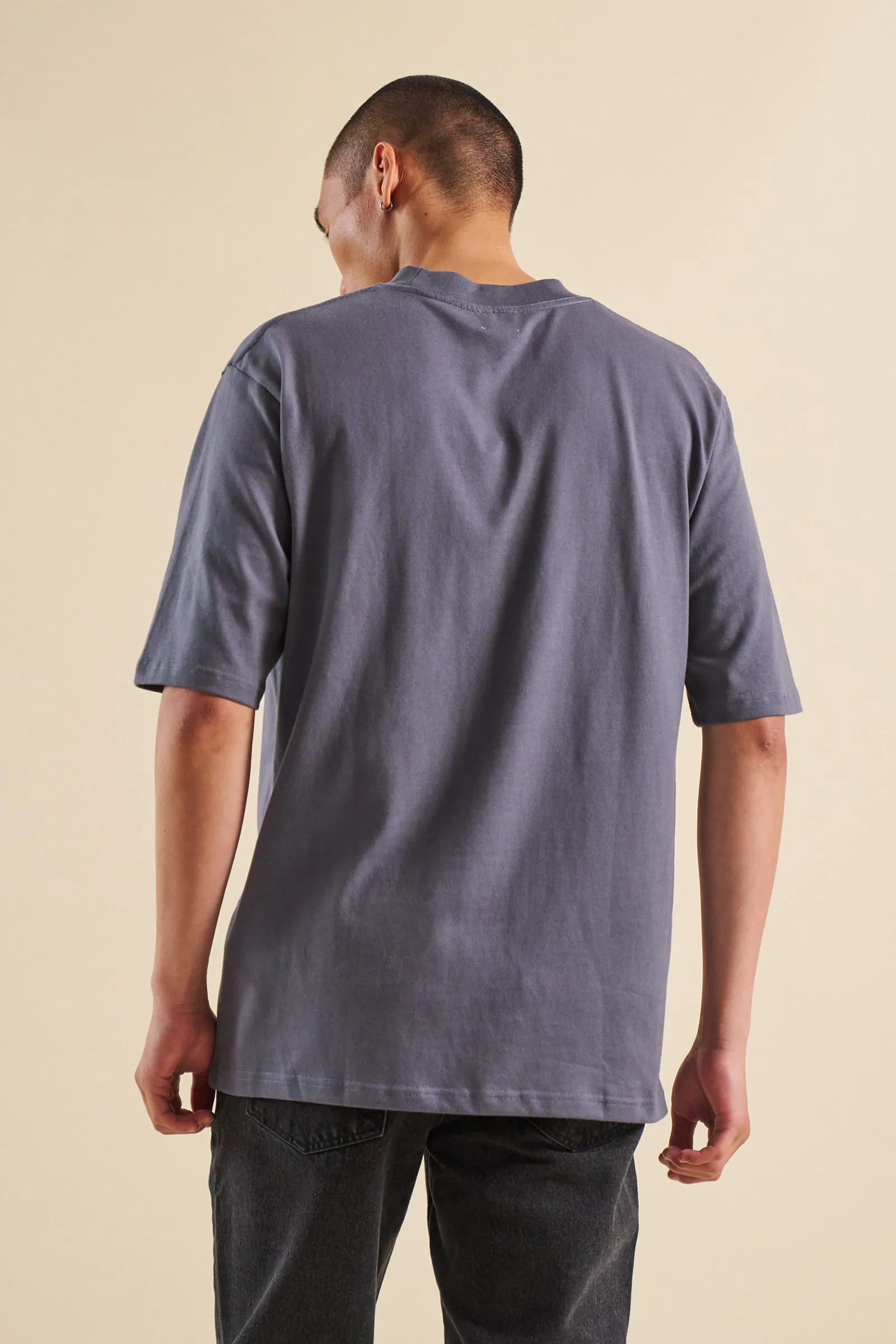 bound Aegean Blue Script Tee