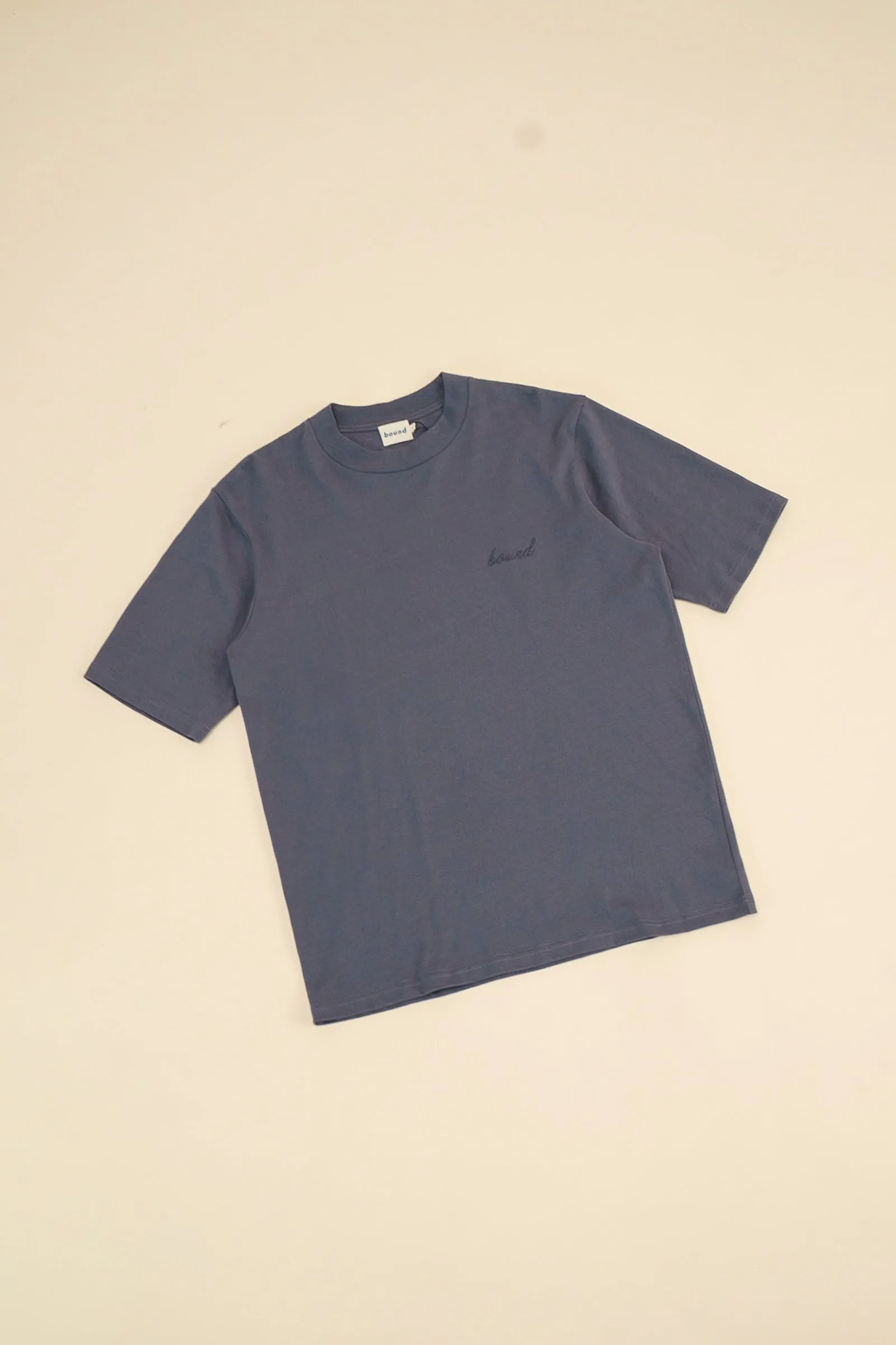 bound Aegean Blue Script Tee