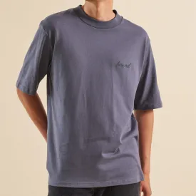 bound Aegean Blue Script Tee