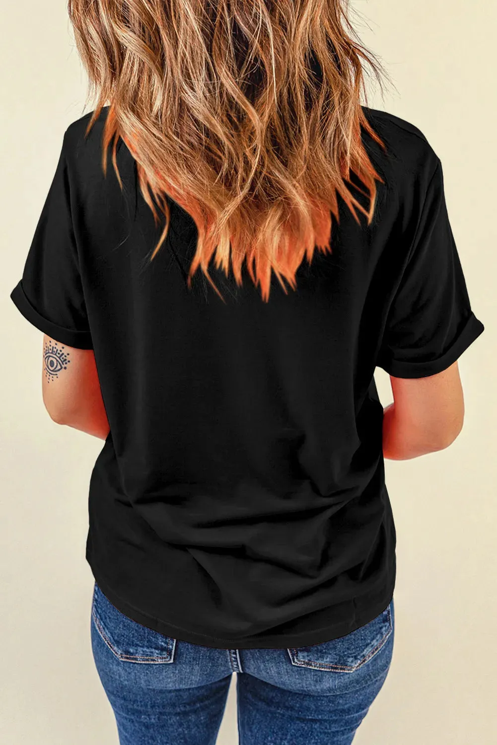 Bow Round Neck Short Sleeve T-Shirt