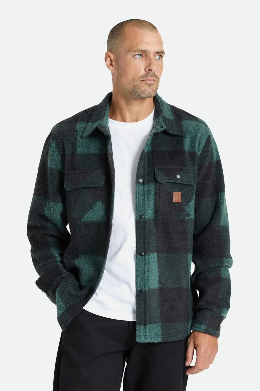 Bowery L/S Arctic Stretch Fleece - Dark Green/Black