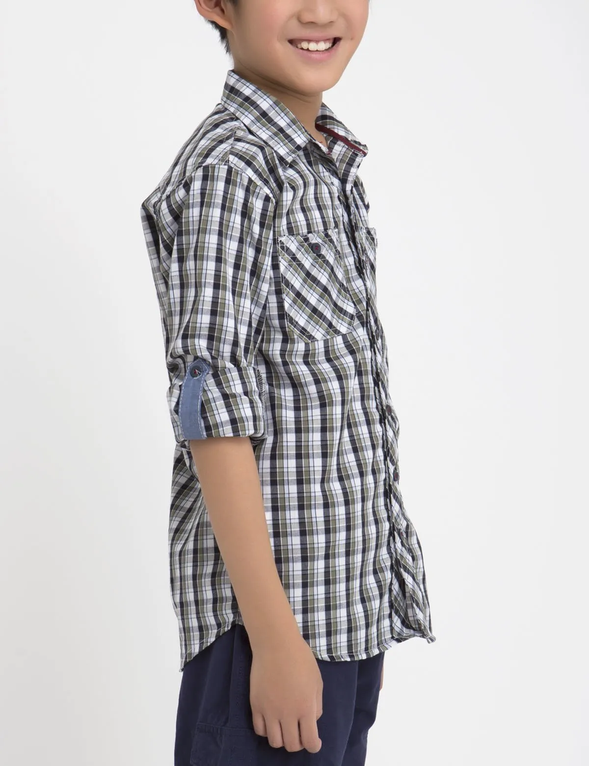 BOYS PLAID SHIRT