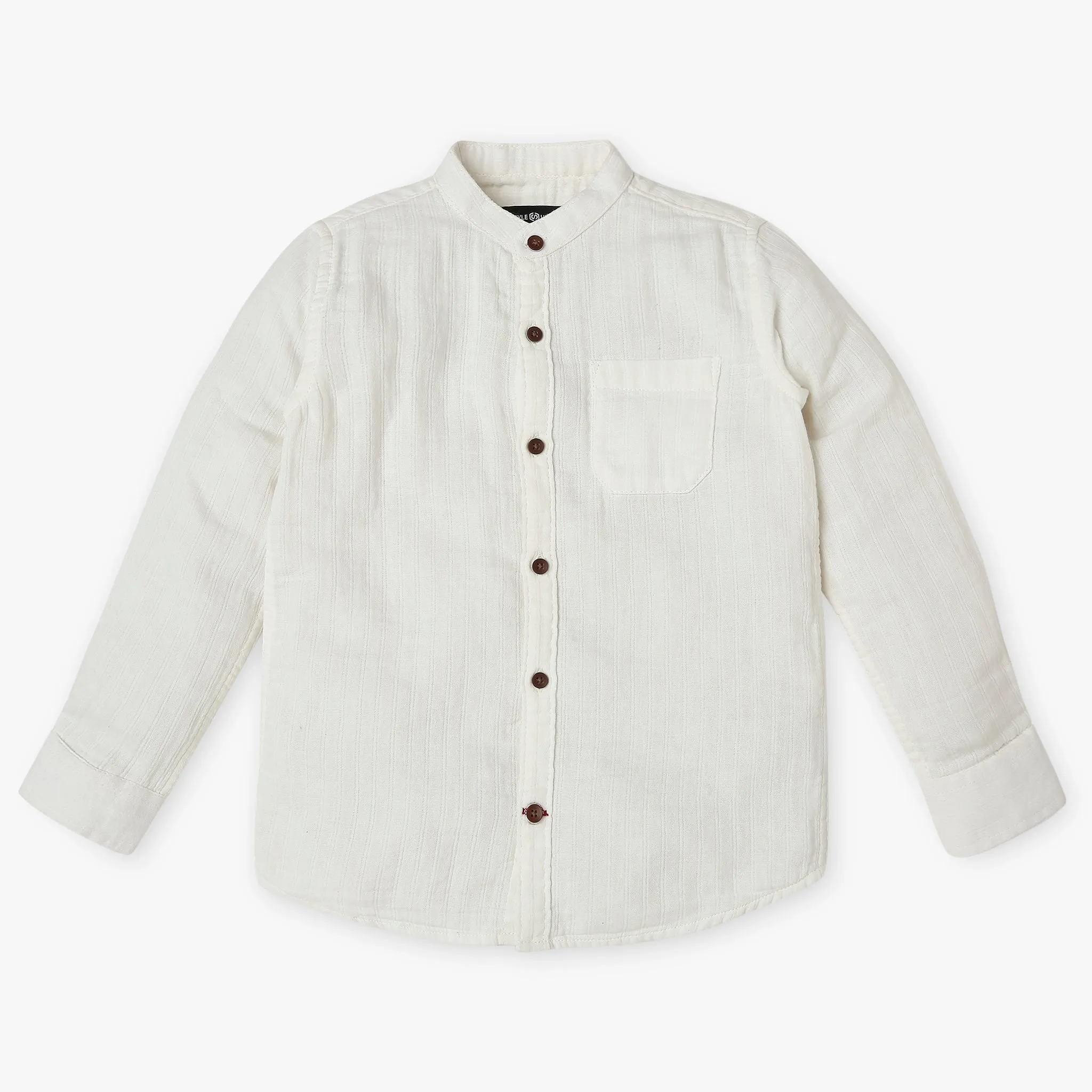 Boys Regular Fit Solid Shirt