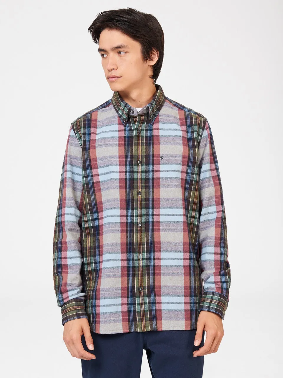 Brushed Multicolour Check Oxford Shirt