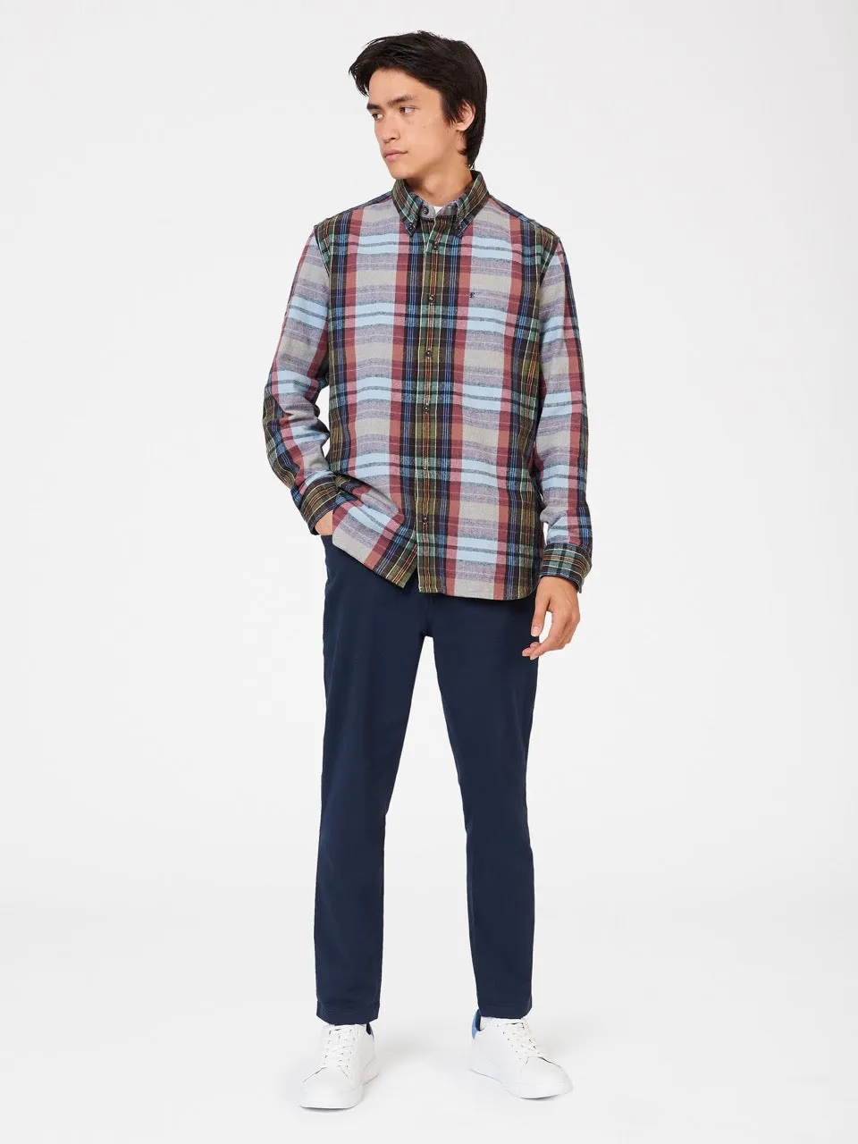 Brushed Multicolour Check Oxford Shirt