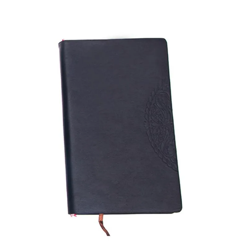 Business Notebook With Embossed Flower Pattern On Pu Leather Cover