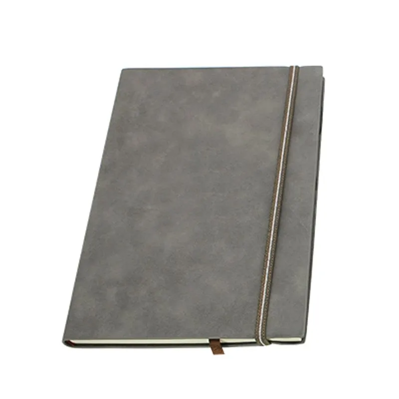 Business Paperback Notebook With  Pu Leather Cover And Elastic Band Closure