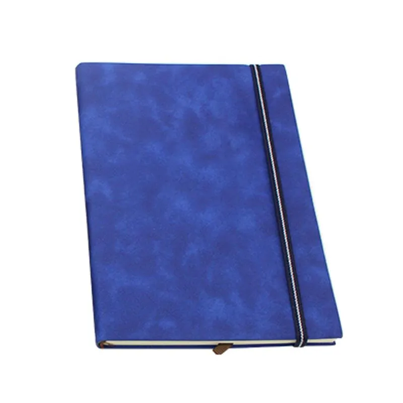 Business Paperback Notebook With  Pu Leather Cover And Elastic Band Closure