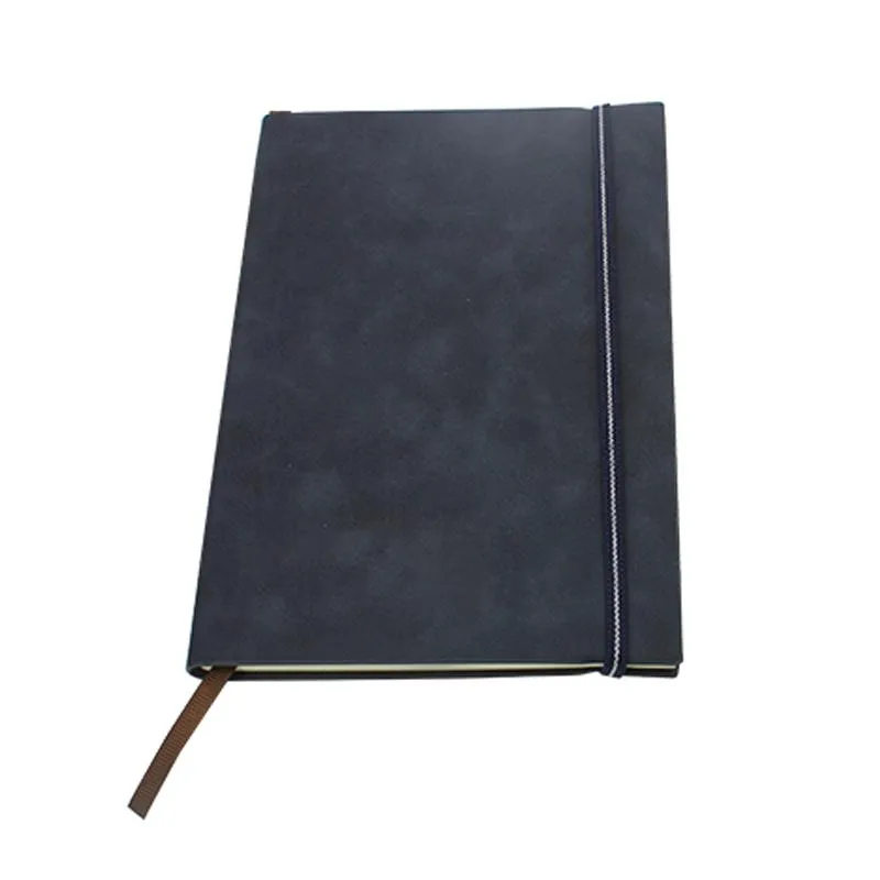 Business Paperback Notebook With  Pu Leather Cover And Elastic Band Closure