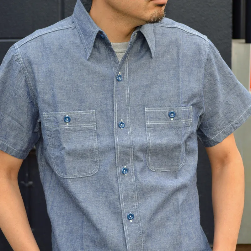 BUZZ RICKSON'S "BR35856" BLUE CHAMBRAY WORK SHIRT