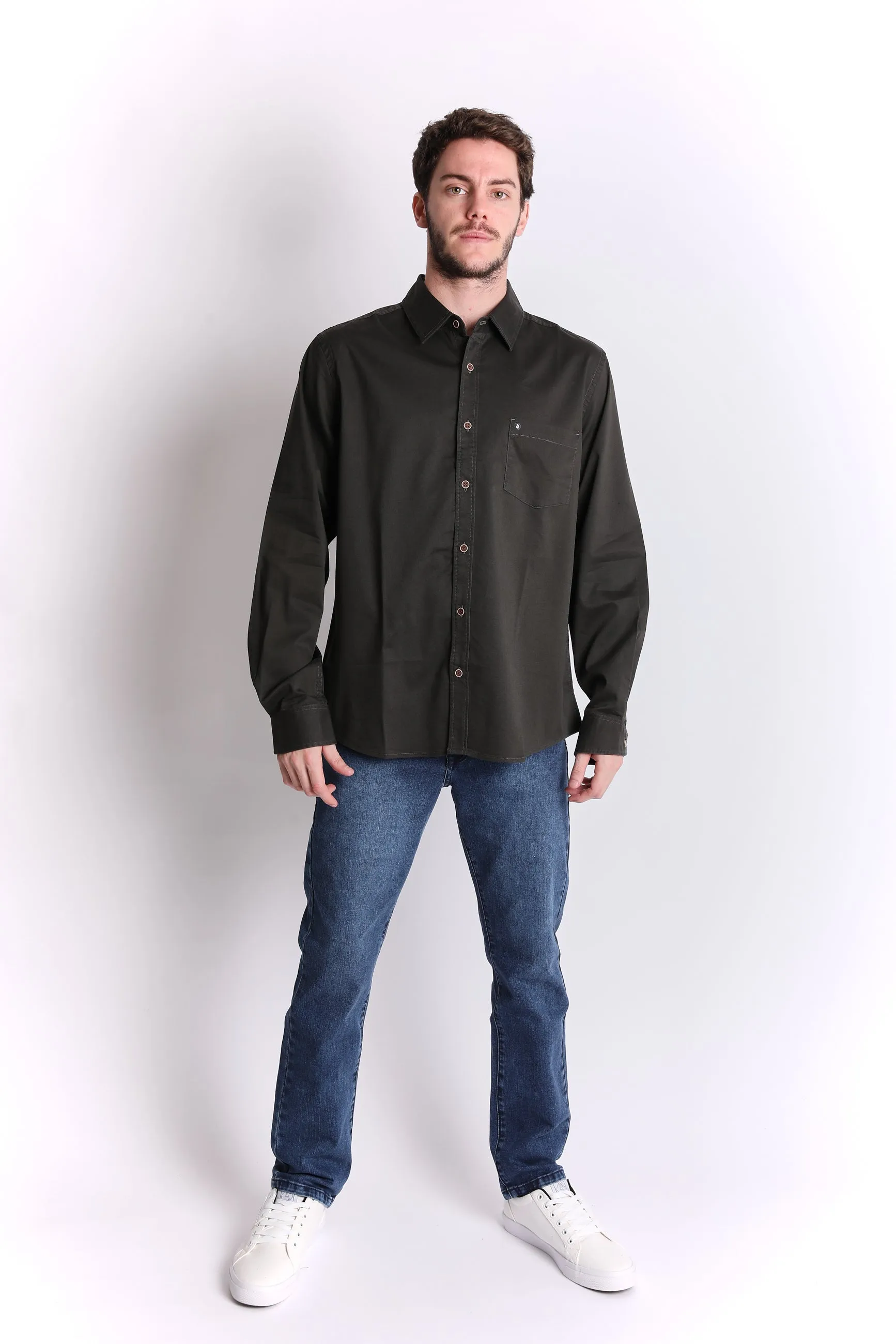 Camisa para Hombre Dunkelvolk SHIRT LS OXFORD KTAH