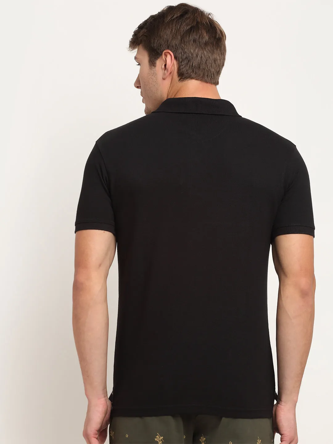 Cantabil Black Men's T-Shirt