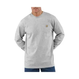 Carhartt Men's Long Sleeve Workwear Pocket T-Shirt - Heather Gray