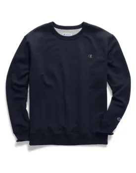 Champion Men's Powerblend Fleece Pullover Crew C Logo Navy S0888 407D55 031