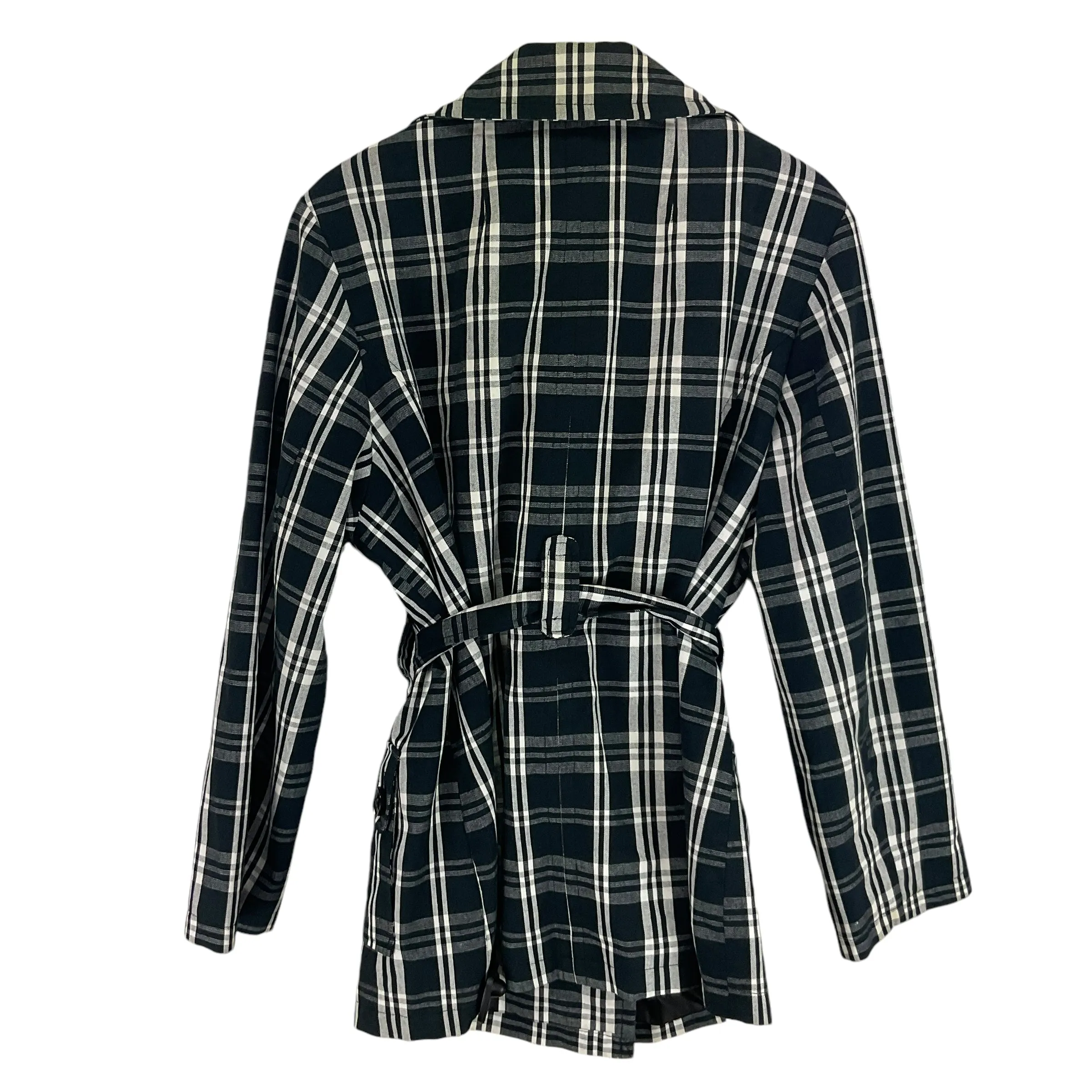 Coat Peacoat By Gallery In Plaid Pattern, Size: Large