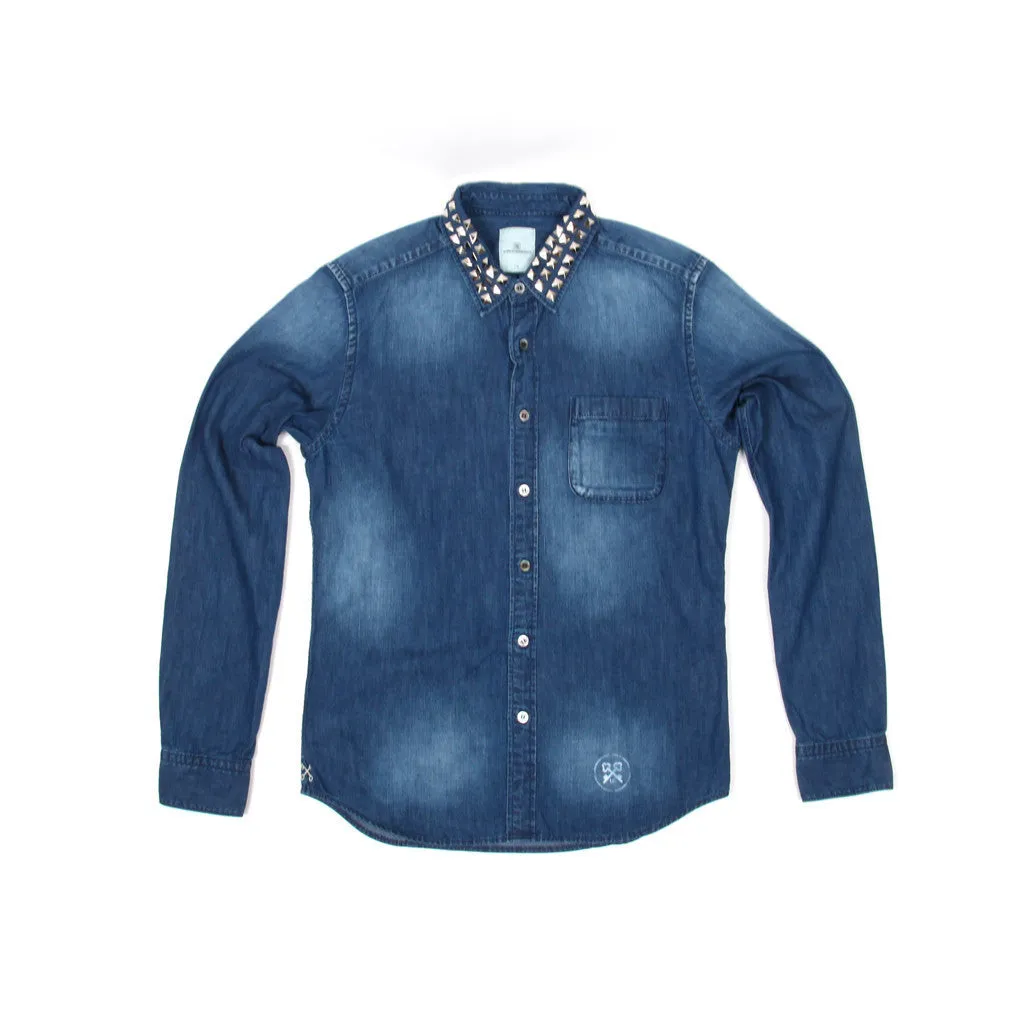 Collar Studs Denim L/S Shirt