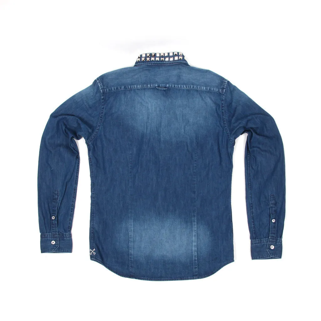 Collar Studs Denim L/S Shirt